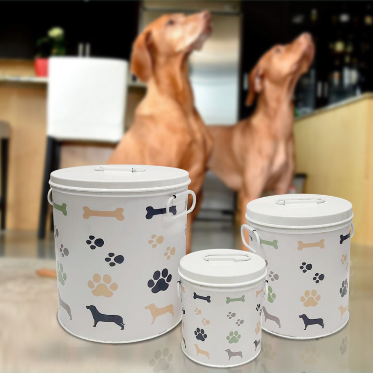 NU Steel Jumbo Pet 3 Piece Food Storage Container Set & Reviews Wayfair